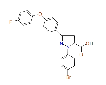 3-(4-(4-Fluorophenoxy)phenyl)-1-(4-bromophenyl)-1H-pyrazole-5-carboxylic acid, 97%