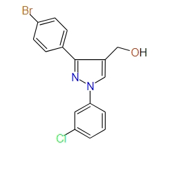 (3-(4-Bromophenyl)-1-(3-chlorophenyl)-1H-pyrazol-4-yl)methanol, 97%