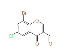8-Bromo-6-chloro-4-oxo-4H-1-benzopyran-3-carboxaldehyde, 97%