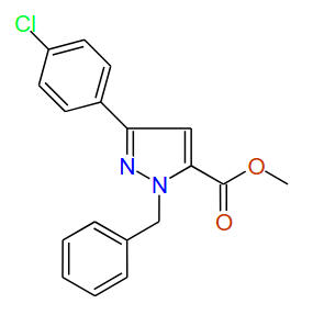 Methyl 1-benzyl-3-(4-chlorophenyl)-1H-pyrazole-5-carboxylate, 97%