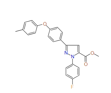 Methyl 3-(4-(p-tolyloxy)phenyl)-1-(4-fluorophenyl)-1H-pyrazole-5-carboxylate, 97%