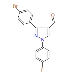 3-(4-Bromophenyl)-1-(4-fluorophenyl)-1H-pyrazole-4-carbaldehyde, 97%