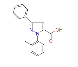3-Phenyl-1-o-tolyl-1H-pyrazole-5-carboxylic acid, 97%