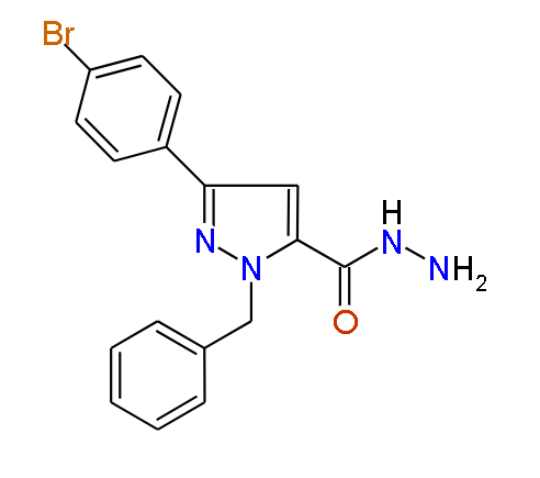 1-Benzyl-3-(4-bromophenyl)-1H-pyrazole-5-carbohydrazide, 97%