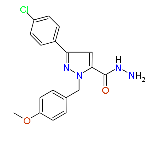 1-(4-Methoxybenzyl)-3-(4-chlorophenyl)-1H-pyrazole-5-carbohydrazide, 97%