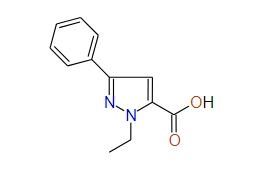 1-Ethyl-3-phenyl-1H-pyrazole-5-carboxylic acid, 97%