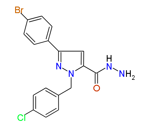 1-(4-Chlorobenzyl)-3-(4-bromophenyl)-1H-pyrazole-5-carbohydrazide, 97%
