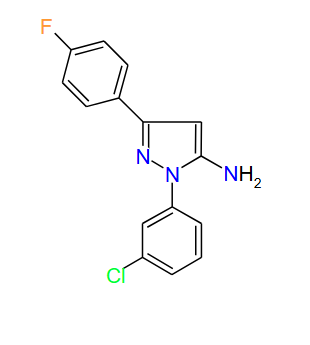 1-(3-Chlorophenyl)-3-(4-fluorophenyl)-1H-pyrazol-5-amine, 97%