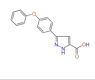 3-(4-Phenoxyphenyl)-1H-pyrazole-5-carboxylic acid, 97%
