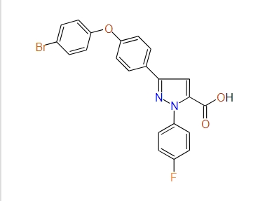 3-(4-(4-Bromophenoxy)phenyl)-1-(4-fluorophenyl)-1H-pyrazole-5-carboxylic acid, 97%