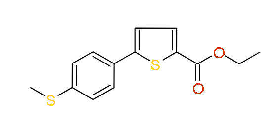 Ethyl 5-(4-(methylthio)phenyl)thiophene-2-carboxylate, 97%